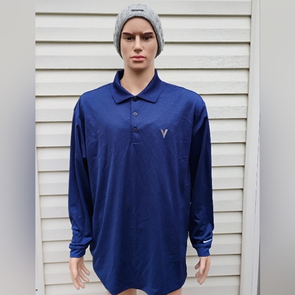 NEW Nike LS Dri-FIT Tech Golf Polo Shirt Men's - XL - Blue - Picture 2 of 13